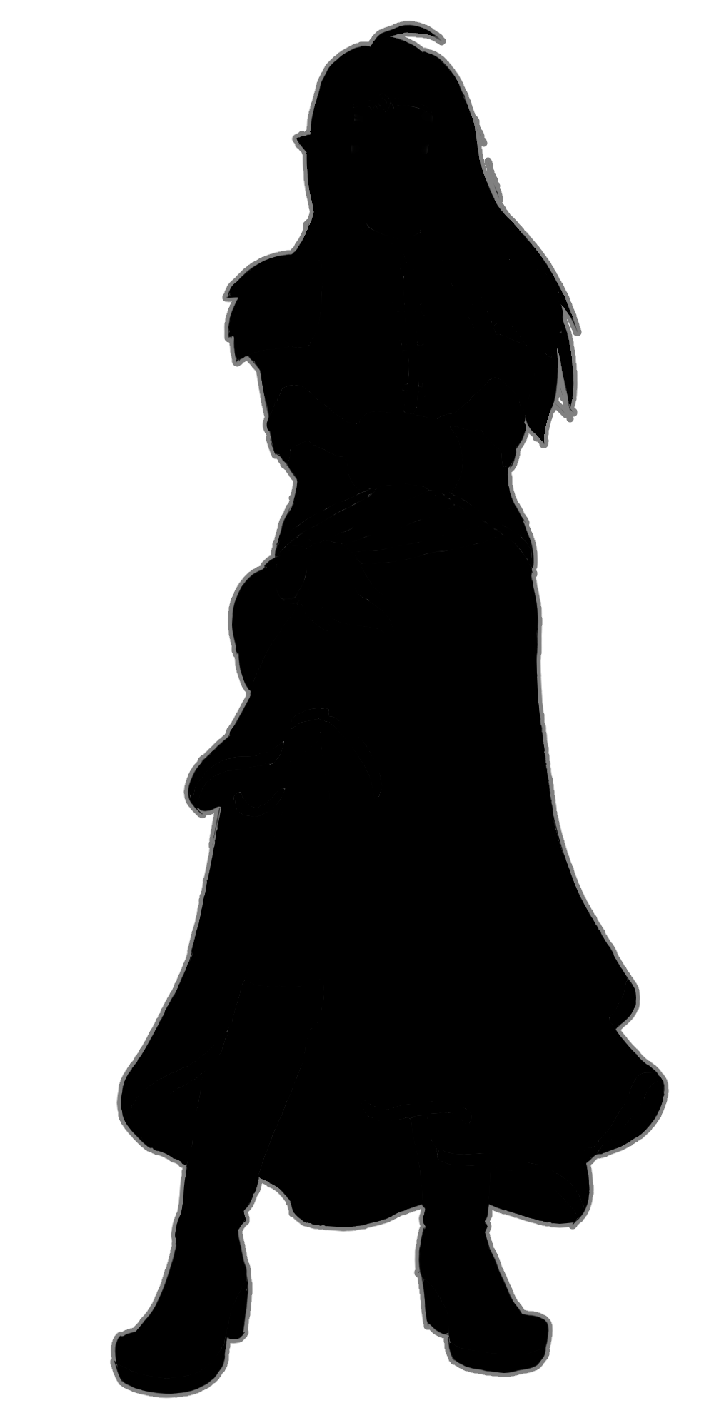 female character in shadow